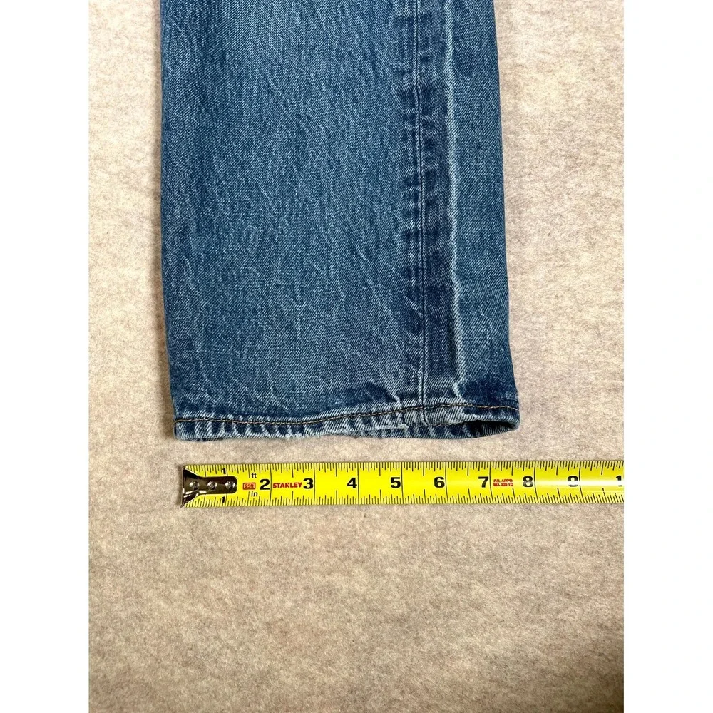 Levi's‎ 501 Authentic Jeans Mens 38x32 Blue Whiskering Denim Cotton Straight Leg